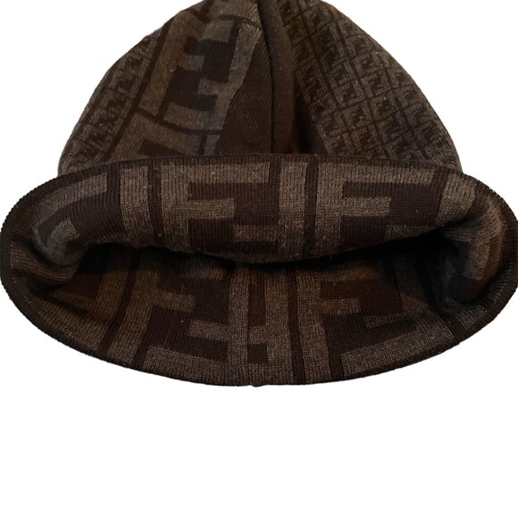 Fendi Brown Zucca Print Monogram Winter Hat main image 4